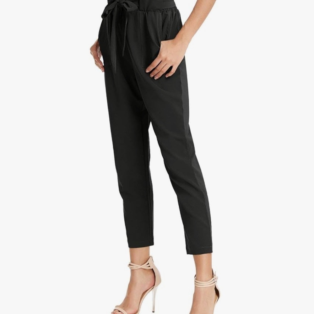 VERO MODA | Black Paper Bag Trousers